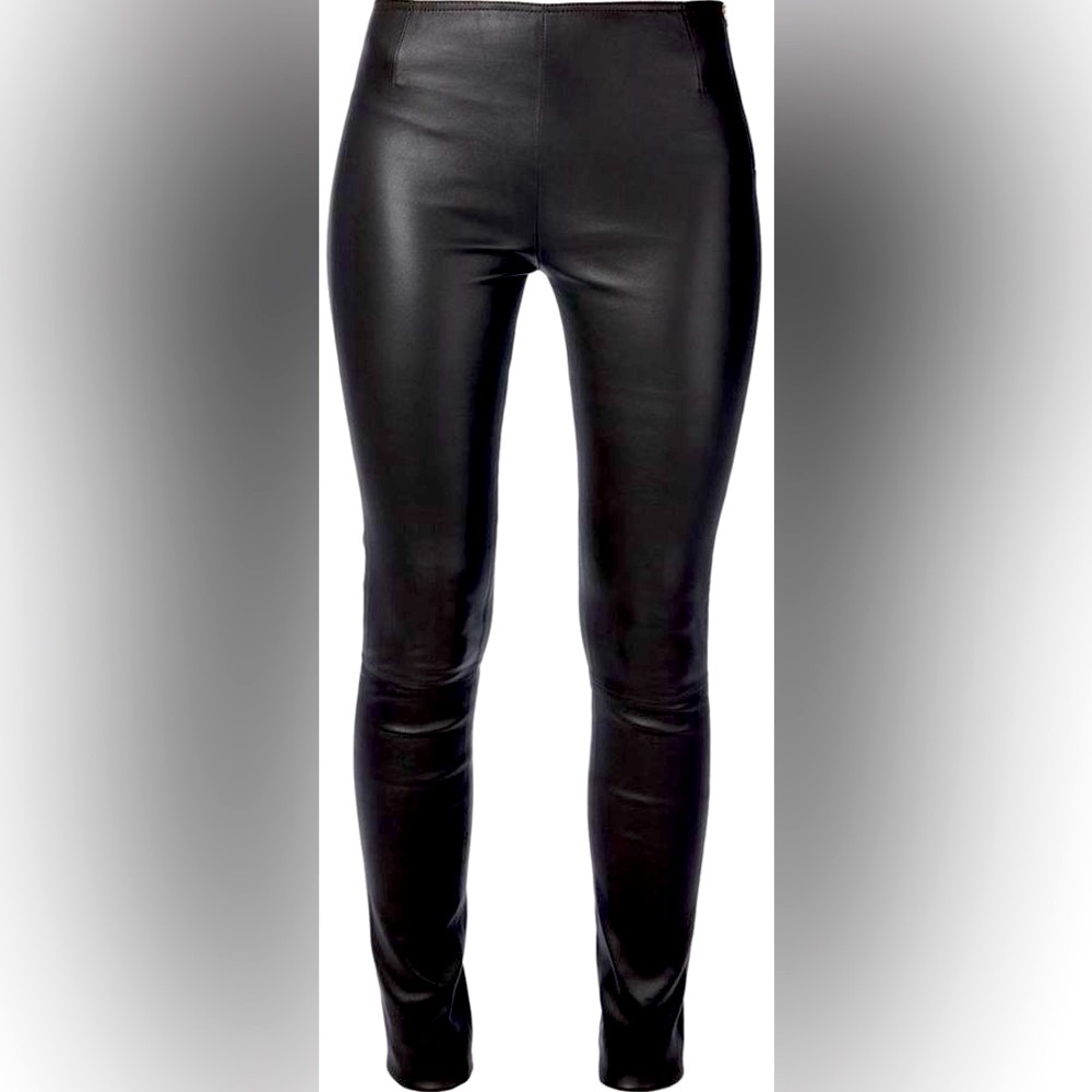 M.I.H Skinny Leather Trouser Jeans In Black